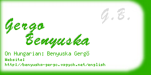 gergo benyuska business card